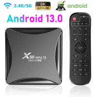 X88 mini 13 TV Box Android 13 RK3528 Rockchip Dual 8K Dual Band Wifi Smart Tv Box 4G 32GB 64GB Smart IPTV TV Box Media Player