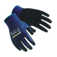 Clearance Safety Waterproof Work Gloves Woman Men's Working Gloves Double Coated Nylon Gloves Comfortable Nitrile Foam 18G EN388