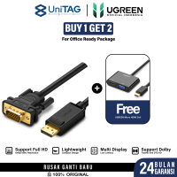 UGREEN Kabel Converter HDMI To VGA 4K Komputer PC Laptop TV Proyektor Cable Adapter