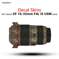 for Canon EF16-35 f4 Lens Sticker 1635 Wrap Cover Skin For Canon EF 16-35mm f/4 IS USM Lens Decal Protector Coat Film