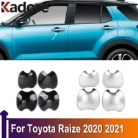 For toyota Raize 2020 2021 ABS Chrome Side Door Handle Bowl Cover Trim Car Styling Exterior Accessories