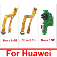 For Huawei Nova 6 6SE 4G 5G USB Charger Flex Cable USB Charging Board Connector Flex Ribbon Rpalcement Parts