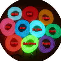Neon Light 4.0mm EL wire Special design-D type el flashing wire-100M+220v Inverter(Ten colors for choosing)DIY decoration