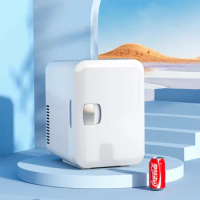 6L 12V 110V 220V Mini Refrigerator Portable Fridge for Car Kitchen Home Camping Room Drink Beverage Cooler Warmer Freezer 미니냉장고