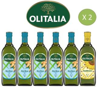 【Olitalia奧利塔】玄米油x10+葵花油x2(1000mlx 12 瓶-禮盒組)