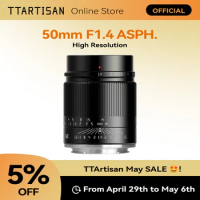 TTArtisan 50mm F1.4 ASPH Full Frame Manual Focus Lenses for Sony E Canon RF Nikon Z Sigma Lumix Leica L mount Cameras