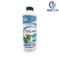 淨護盾75%酒精清潔液+茶樹精油配方-補充瓶500m【富康活力藥局】