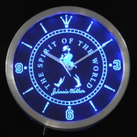 nc0125 Johnnie Walker Whisky Neon Light Signs LED Wall Clock