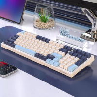 Wireless Mechanical Keyboard 100 Keys RGB Backlit Keyboard Silent Typing Bluetooth-Compatible Keyboard for ESports Gaming Office