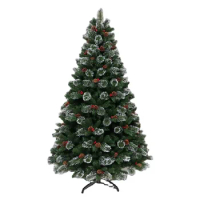 2023 New Design High Density PV + PE Mixed Luxury Hinged Artificial Pine Needle Christmas Tree 6FT