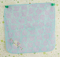 【震撼精品百貨】Hello Kitty 凱蒂貓 方巾/毛巾-紫底-藍玫瑰 震撼日式精品百貨