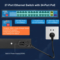 Ethernet Ethernet switch, Ethernet, Ethernet, gigabit, RJ45, uplink, 1000Mbps, network, VLAN hub, smart Ethernet, 300W, 300W