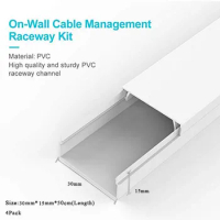 30x15mm Cable Management Channel Concealer Cord Cover Organizing Mount TV System Wire Hider PVC Trunking Cable Raceway