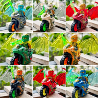 Mainan Anak Ninjago motor Sayap Brick Minifigure Action Figure Asah Otak Blok Bangunan Balok Susun M