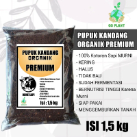 PUPUK KANDANG SAPI ORGANIK MURNI 100% FERMENTASI ISI 1,5 KG.