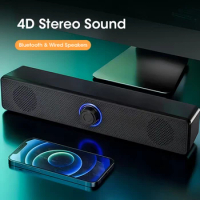 Computer Speakers PC Sound Box USB Powered Soundbar Wired and Wireless Bluetooth Speaker For Pc Gaming Surround Audio System