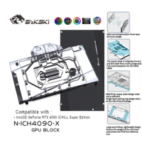 Bykski N-ICH4090-X GPU Water Cooling Block For Inno3D GeForce RTX 4090 Ice Dragon Super Edition , Full Cover With Backplate