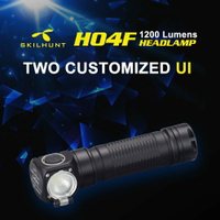 【電筒王】SKILHUNT H04F 1200流明 射程123米 L型頭燈  18650 H03 升級版