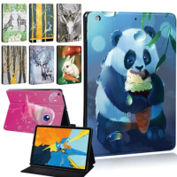 Tablet Case for Huawei MediaPad T3 8.0"/T3 10 9.6"/T5 10 10.1"M5 Lite 8 Lite 10.1"/M5 10.8" Cute Animal&amp;Deer Leather Stand Cover