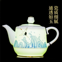茶壺陶瓷單壺家用冷開水壺大容量涼水壺泡茶壺紅茶花茶壺大號水壺