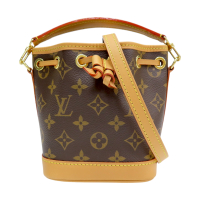 【二手名牌BRAND OFF】LOUIS VUITTON LV 路易威登 棕色 原花 帆布 Nano Noe 兩用包 M81266