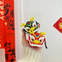 For Samsung Galaxy Buds FE/Buds 2 pro/Buds 2/Buds pro/Buds Live,Cute Cartoon dragon head Design Silicone headset Case with Hook