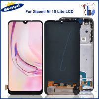Super AMOLED 6.57"Inch For Xiaomi Mi10 Lite 5G Lcd Display Touch Screen Digitizer Assembly For Mi 10Lite Lcd M2002J9G With Frame