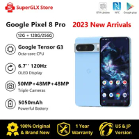 2023 New Google Pixel 8 Pro 5G Google Tensor G3 12GB 128GB 6.7" NFC Octa Core Android 14 IP68 dust/water resistant 50MP Cameras