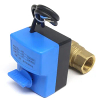 AC220V 2 way 3 wires electric actuator brass ball valve,Cold&amp;hot water vapor/heat gas brass motorized ball valve