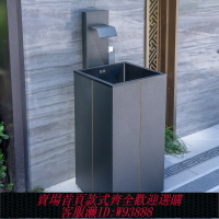 {台灣公司貨 可打統編}洗手盆室外陽臺落地盆不銹鋼戶外防凍立柱盆庭院花園洗手池拖把池