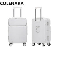 COLENARA Rolling Luggage Travel Bag 28" Front Opening Laptop Trolley Case 20" PC Boarding Case 24" USB Charging Suitcase