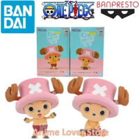 Bandai Banpresto Original One Piece Flocking Fluffy Puffy Tony Tony Chopper Anime Figures Toys for Kids