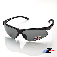 【Z-POLS】舒適運動型 質感亮黑框搭配Polarized頂級偏光運動眼鏡