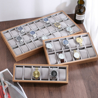 手錶盒 新款花梨木手錶收納盤 柜台手錶首飾成列道具手錶盒 手錶展示架【MJ3890】