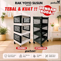 Rak Yoyo Susun 4 Pxton produk bahan plastik tebal dan kuat