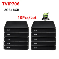 10pcs New TVIP 706 TV Box 4K Android 11.0 v706 Amlogic S905W2 Quad Core 2.4/5G WIFI H2.65 Smart Iptv BT Box 2GB 8GB Upgrade V705