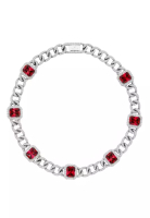Arte Madrid PET IT ON Cuban Chain Necklace - Ruby Red