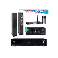 【金嗓】CPX-900 K2R+DB-7AN+TR-5600+Elac Debut 2.0 DF62(4TB點歌機+擴大機+無線麥克風+落地式喇叭)