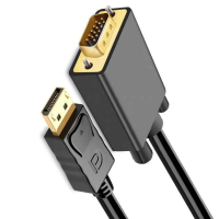 HDTV Displayport to VGA 1080P DP để VGA Cable Bộ chuyển đổi Nam đến Nam Conventer