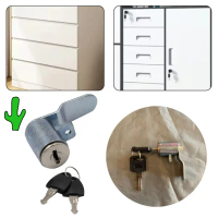 Cilinder + Anak Kunci Loker Lion Cyber Lock / Kunci Filing Cabinet Merk with 2 Keys