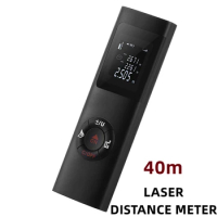 40m Protable Laser Distance Meter Rechargeable Laser Rangefinder Diastimeter HD Backlight Digital Range Finder for Household