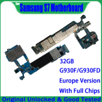 Free Shipping 32GB Mainboard For Samsung Galaxy S7 G930F G930FD G930V/T/A/U/P S7 Edge G935F G935FD Motherboard 100% Original
