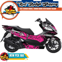 Decal Sticker • Decal Stripping New PCX 160 Full Body Motif Shark Desain Suka Suka