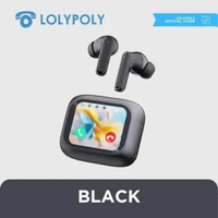 LOLYPOLY EARPHONE WIRELESS TOUCRO WITH LED ACTIVE NOISE CANCELLING Black