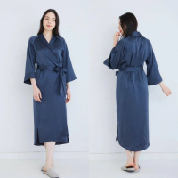 Foo Tokyo福東京 日本純真絲睡袍睡衣/木碳灰(頂級6A/5A級100%蠶絲/日本製)