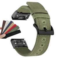 Braided Canvas Strap for Garmin Fenix 7 6X 6S 6 Pro 5X 5 5S 3HR Bracelet Belt for Garmin Band 20mm 22mm 26mm Sport Wristband