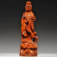 花梨實木雕刻觀音佛像擺件如意觀世音菩薩家居客廳供奉紅木工藝品