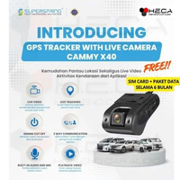 Superspring Cammy X40 GPS Tracker Pelacak Kendaraan With Live Camera AI Mobil CCTV Dash Cam