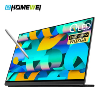 EHOMEWEI Portable Monitor Q3 16 Inches QLED 2.5K 16:10 Computer Expansion Screen Black Metal Frame With Active Stylus