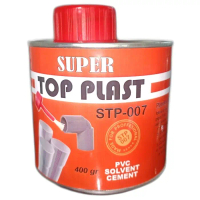 Lem Pipa PVC/Paralon/Talang Air SUPER TOP PLAST STP 007 isi 400gram TERBARU!!!!!!!!!!!